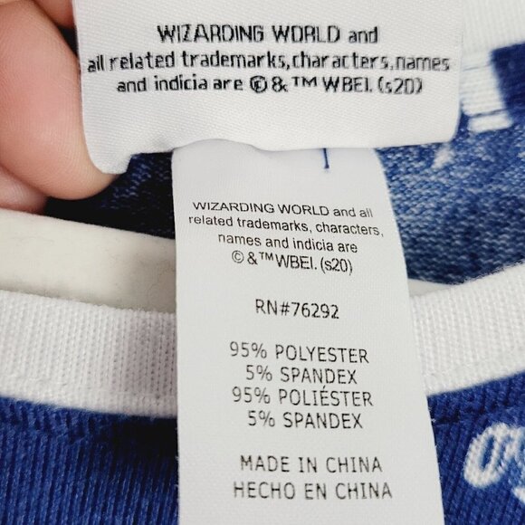 The Wizarding World Of Harry Potter Sz Medium Pajama Top Navy Blue Licensed Soft - Picture 6 of 9